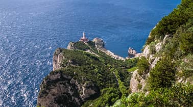 The lighthouse as seen from the Migliera